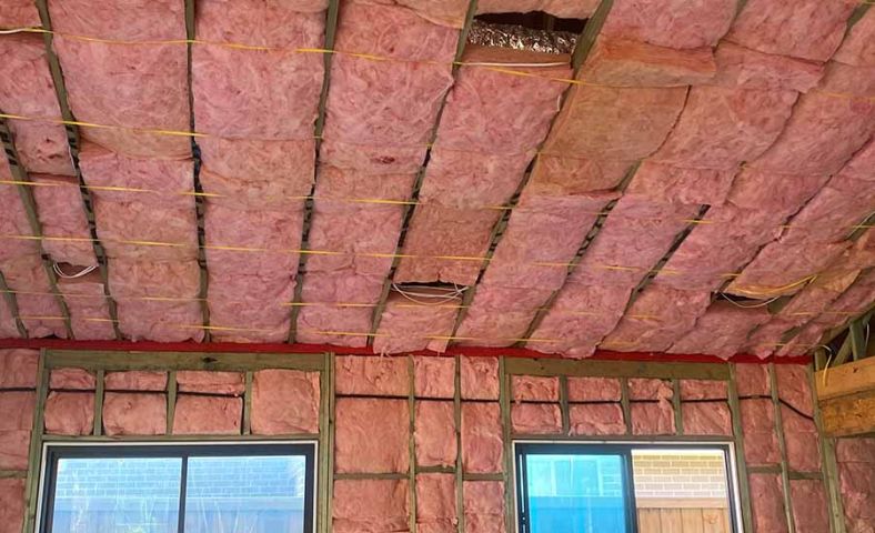 ceiling and wall insulation in new home